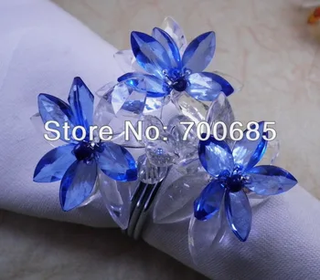 

blue christmas napkin ring ,flower napkin holder,