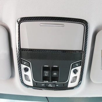 

ABS Carbon fibre For Honda CR-V CRV accessories 2017 Car front reading Lampshade panel Cover Trim sticker Car styling 1pcs