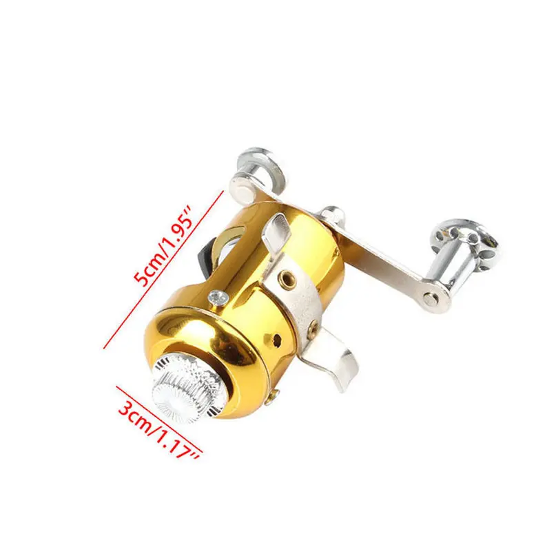 1pc Mini Portable Aluminum Alloy Pocket Pen Shape Fish Fishing Rod Pole With Fishing Reel free shipping #2M09 (4)