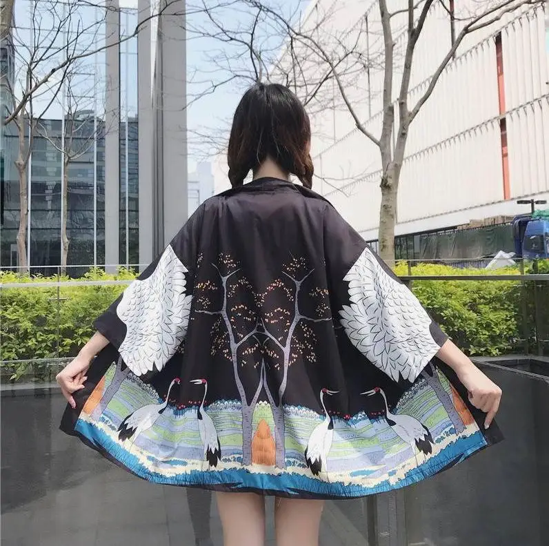 Традиционное японское кимоно yukata женское японское короткое платье свободная одежда kimomo японский кардиган кимоно Японские Женские haori - Color: Style 13