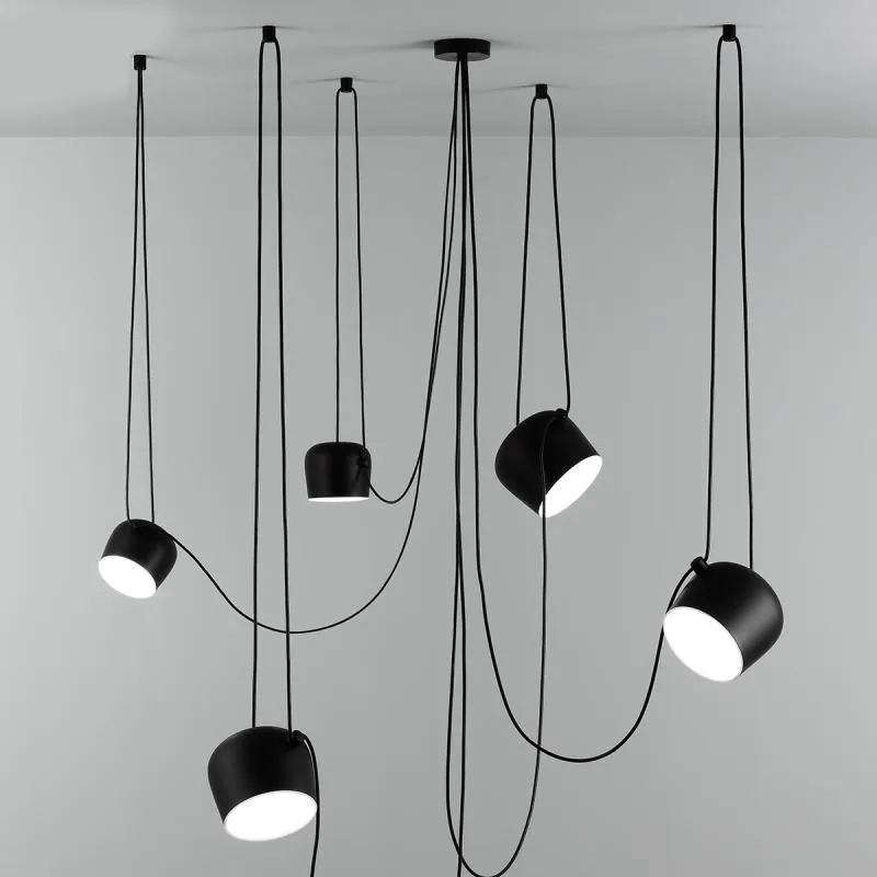  Modern Balck Pendant Lamp Ceiling LED Hanglamp Spider Industrial Pendant Lights for Diving room Res - 32942026854