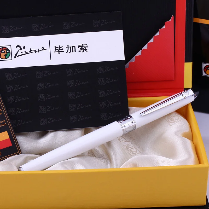 Picasso-Pimio-605-Luxury-Black-and-Silver-Clip-0-5mm-Iridium-Nib-Metal-Fountain-Pen-with(6)