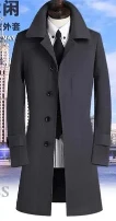 S-9XL, хит, корейский стиль, большой размер, мужское зимнее длинное однобортное шерстяное пальто, деловой мужской пиджак, мужской тонкий шерстяной Тренч - Цвет: Темно-серый