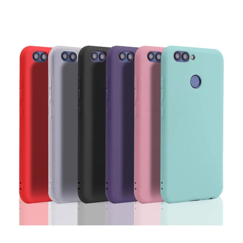 Матовый силиконовый мягкий чехол карамельного цвета для Huawei Honor 9 Lite 7C 7A 7X 7S 8S 8C 8A 8X