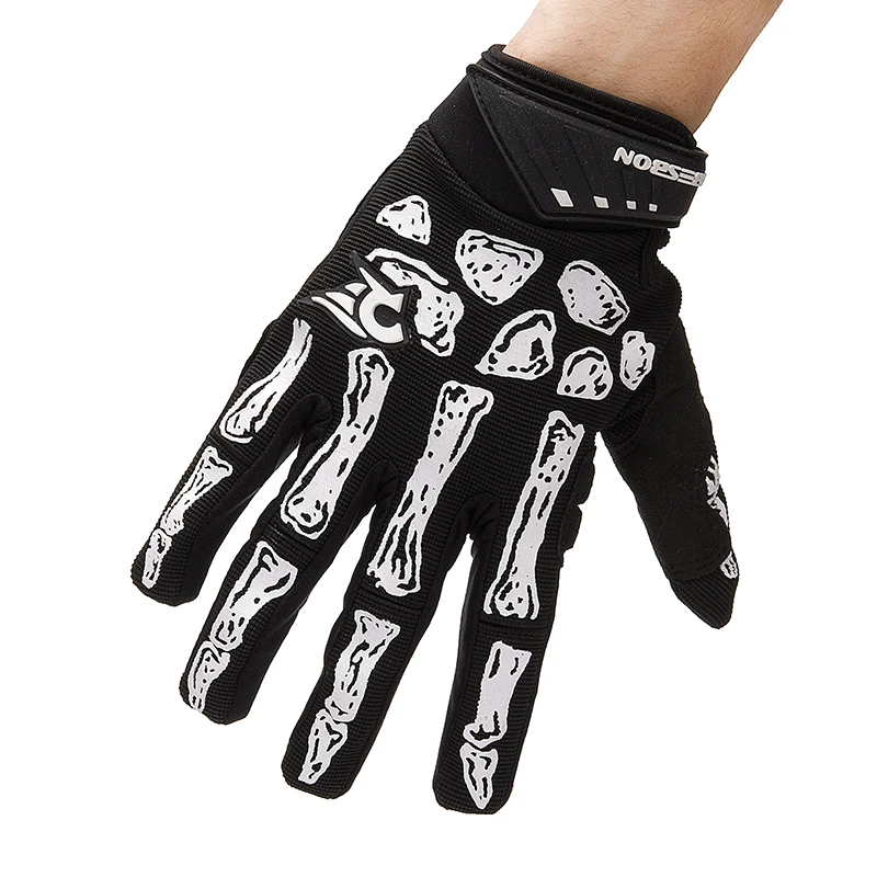 ROBESBON Black Skeleton Style Windproof Outdoor Sports Skiing Touch Screen font b Glove b font Cycling