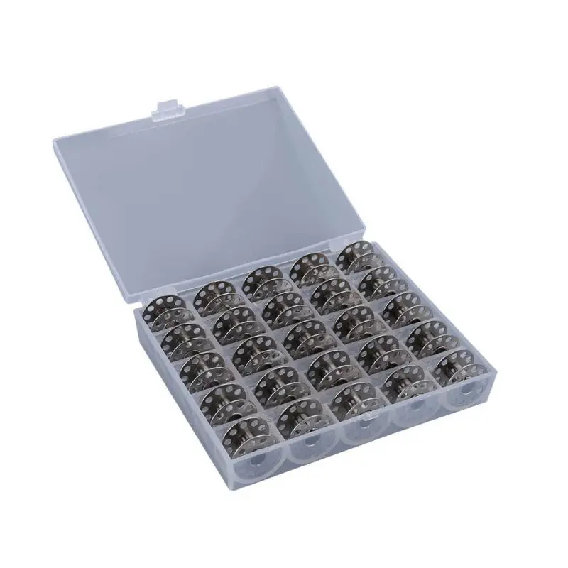 Коробка для швейных машин, чехол, набор, прозрачная пластиковая коробка, содержит 25 цветов, пластиковая катушка caja canilla maquina de coser