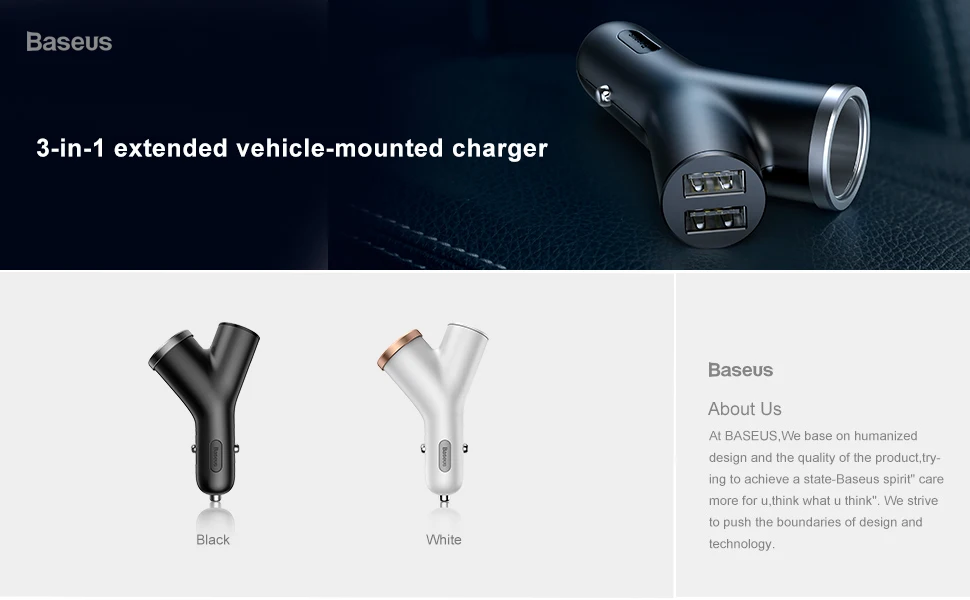 Carregador para Iphone Adaptador para Carro Isqueiro de Cigarro Baseus Carregador Duplo Samsung Xiaomi mi 3.4a Rápido 40w Usb 2 adaptador para carro isqueiro de cigarro,