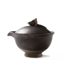 170 мл творческий японский стиль грубая керамика Gaiwan керамические пиалы для чая кунг-фу чайный сервиз аксессуары чайные пиалы в стиле ретро