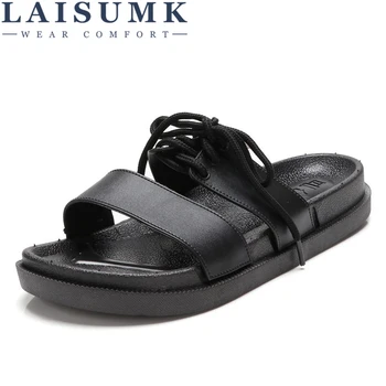 

2019 LAISUMK Mens Sandals Summer New Beach Footwear Boys Casual Shoes Outdoor Open toe Quality Slippers Lovers Cool Shoes