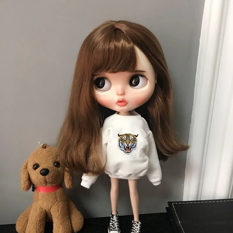 Новый 1/6 Блит куклы Костюмы модная Толстовка Тигровая одежда для Блит pullip 30 см кукла аксессуары для Барби