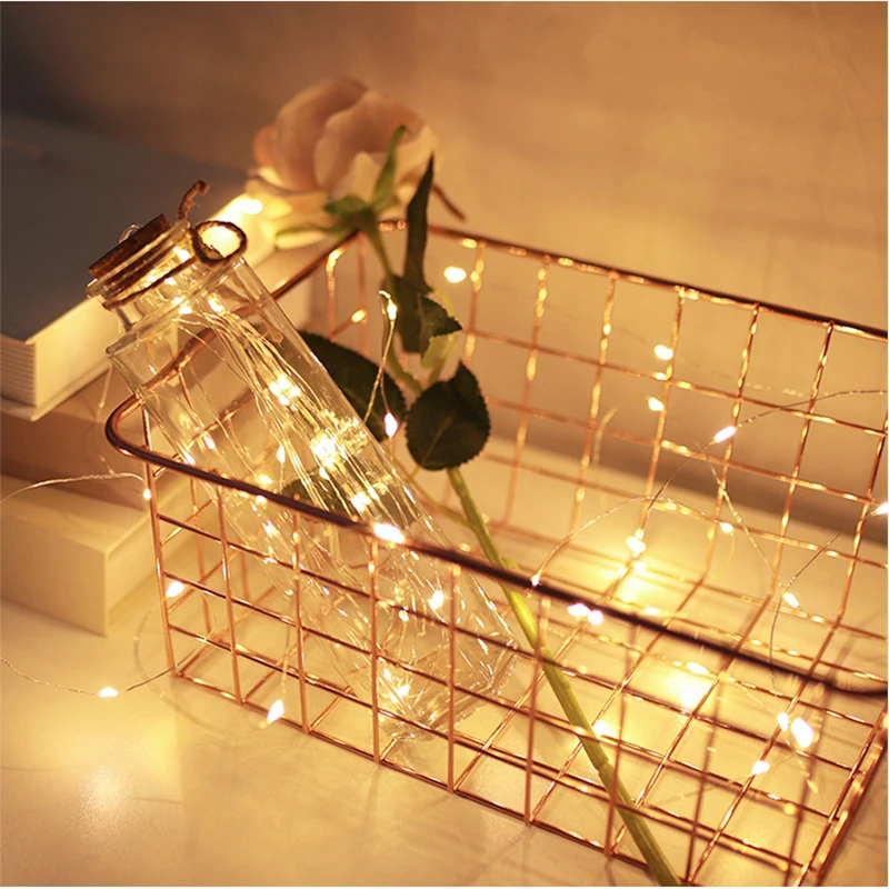 

3M LED String Lights Holiday Lighting Silver Wire Garland Home Party Decoration Powered For Christmas Tree Wedding Party Decor