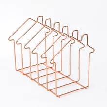 1 шт. Золотой/розовое золото H форма гальванический книжный Органайзер настольный офисный домашний книжный держатель Подставка для книг Черная книга