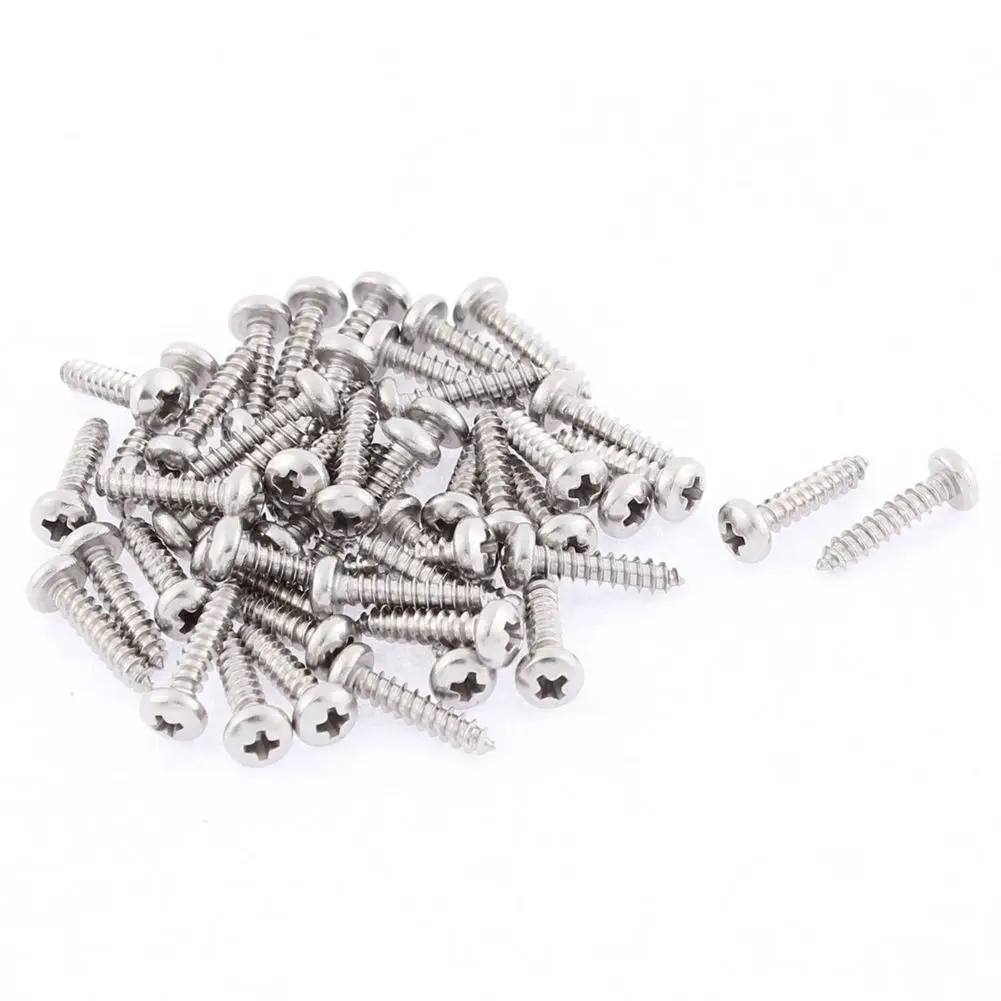 2.9mmx13mm Phillips Round Head Self Tapping Screws 50 Pcsself tapping