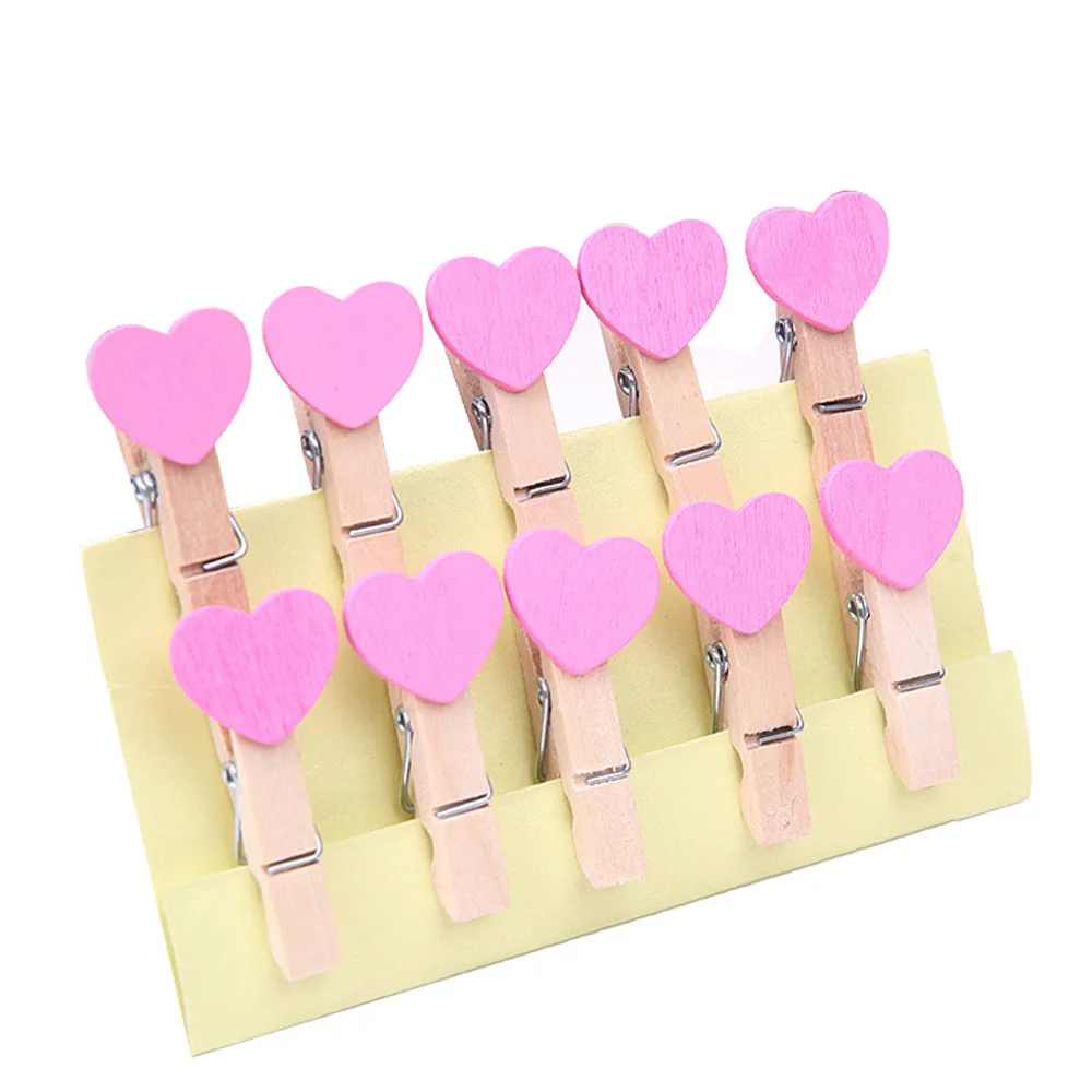 

10 Pcs Clips Wall Deco DIY Creative Frame With Mini Colored Clothespins Or Laundry Storage clothespin Wholesale Price A65