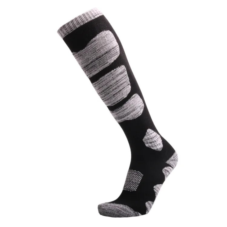 Мужские и женские зимние термальные Лыжные носки, толстые теплые носки для спорта на открытом воздухе, носки для альпинизма, сноуборда, походов, термо длинные носки - Цвет: Black