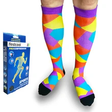 

Findcool Unisex Sports Socks Running Marathon Cycling Climbing Crossfit Long Compression Breathable Deodorant Basketball Socks