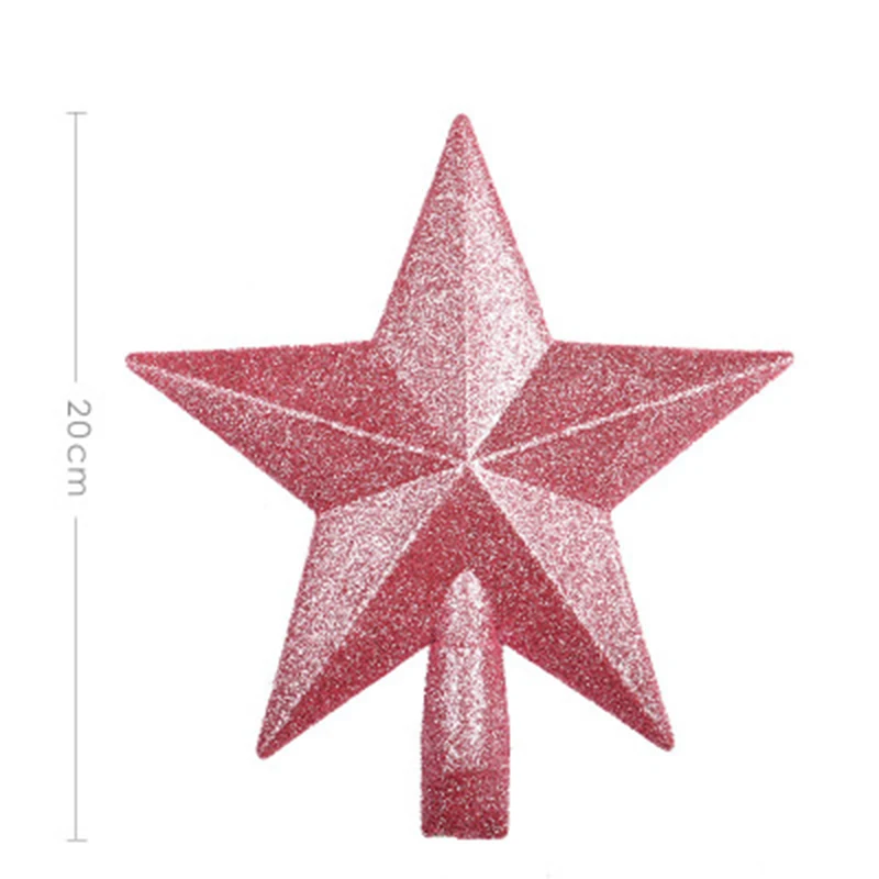 Pink Christmas Tree Top Star 20cm Three-dimensional Plastic Christmas Star Holiday Decoration Pink Christmas Tree Top Star 20cm Three-dimensional Plastic Christmas Star Holiday Decoration