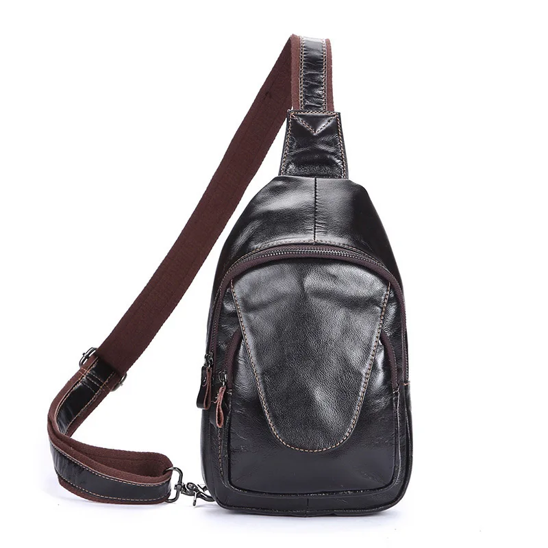 

New Male bag genuine leather Shoulder Chest bag luxury men bags designer vintage soft skin Men's messenger travel handbags bags