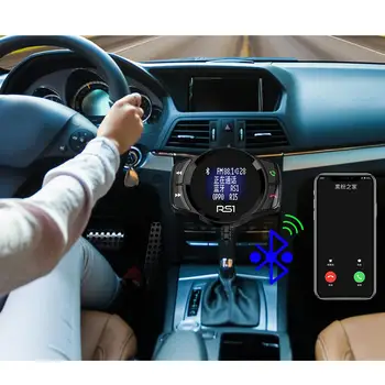 

Bluetooth Charger Car FM Modulator Stereo AUTO MP3 Player Audio Adapter FM Transmitter with Quick Charger Support U Disk