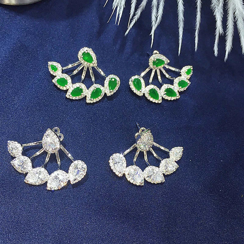 Женские серьги гвоздики с фианитом класса ААА|brand stud earrings|stud earringsstud earrings for women |