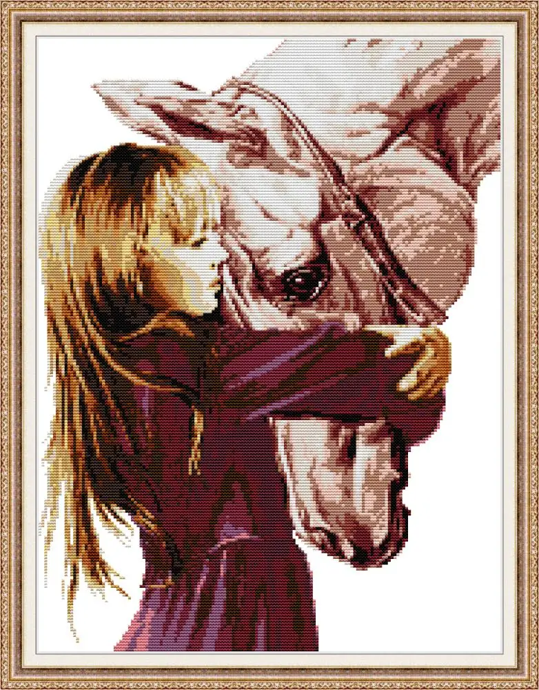 

Say goodbye cross stitch kit aida 14ct 11ct count print canvas cross stitches needlework embroidery DIY handmade
