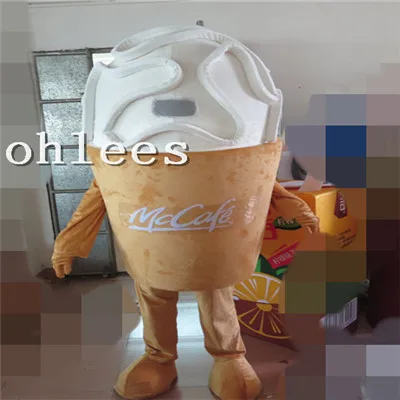 Ohlees KFC mcdonald's мороженое конус талисман костюм на Хэллоуин и Рождество вечерние реквизит костюмы для взрослых, мультяшное животное настроить