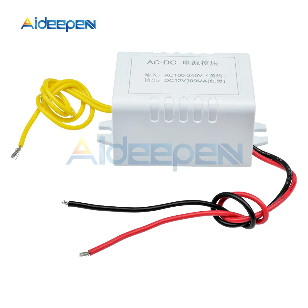 AC 110 V-220 V в DC 12V адаптер преобразователя 12V 1A модуль питания DC 300 mA для термостата