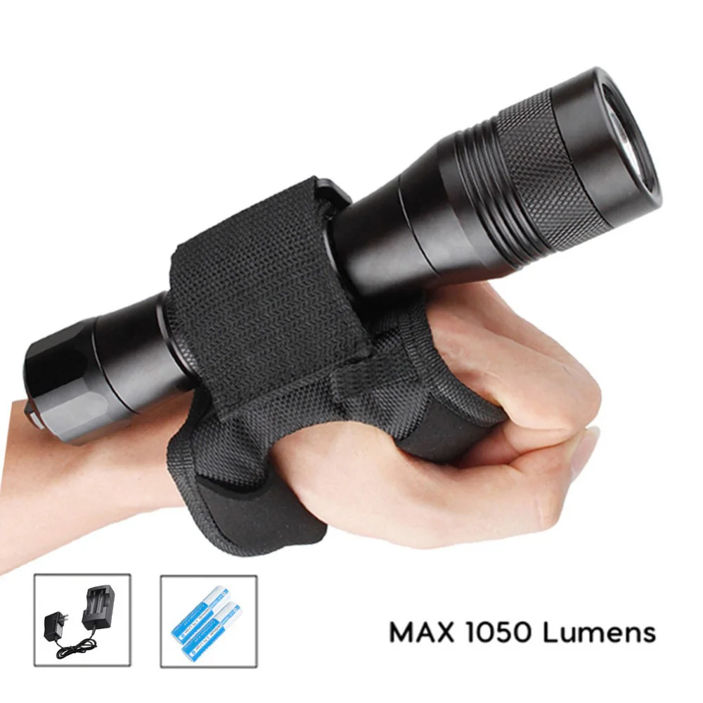 Package4 DIV01 1050 люмен AAA аккумулятор для светодиодного фонарика 2*18650 подводная лампа Карманный cress XM-L2 фонарь для дайвинга - Испускаемый цвет: Package4