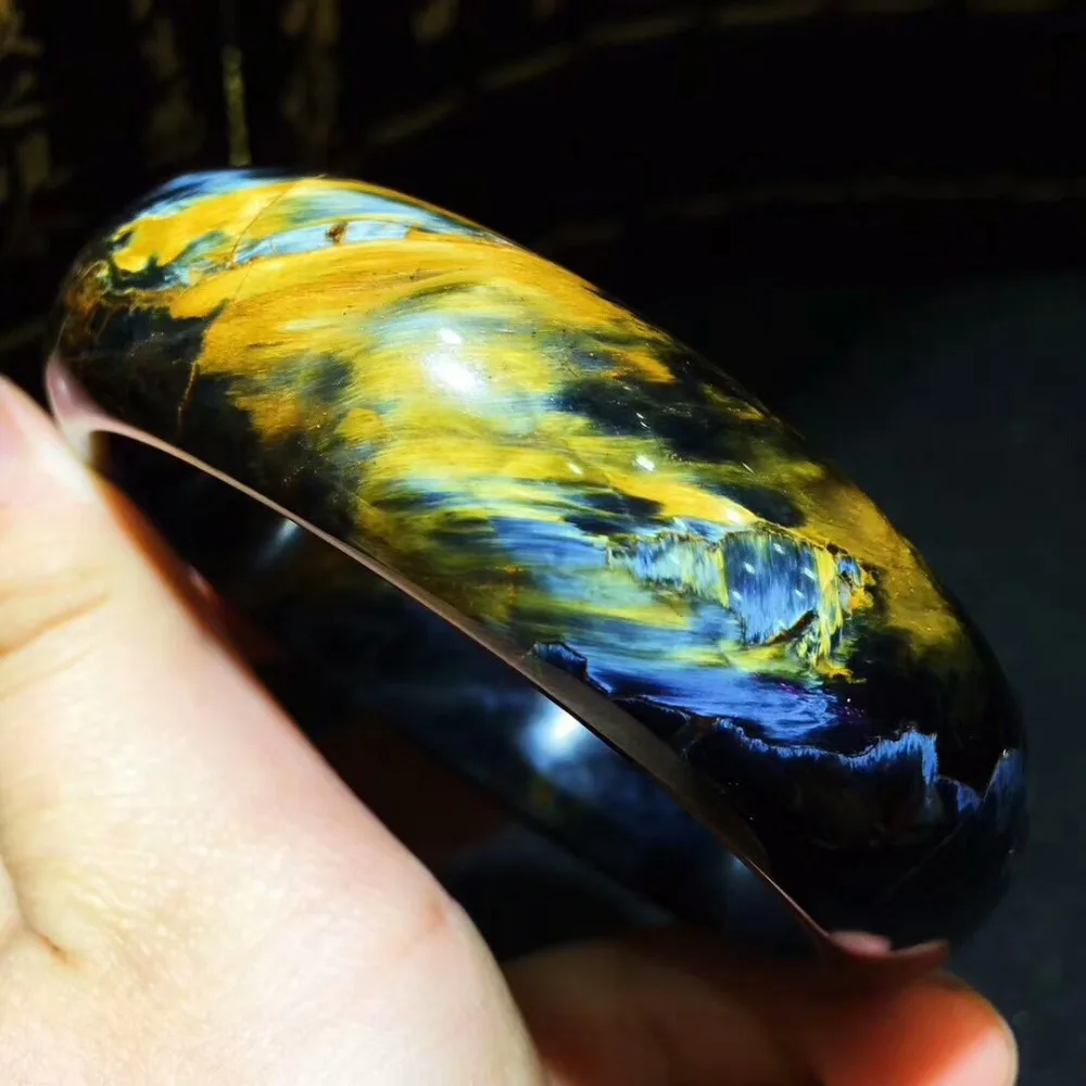 Натуральный Namibia Pietersite синий драгоценный камень женский браслет из бисера браслет из Namibia внутренний диаметр 58 мм AAAAAA
