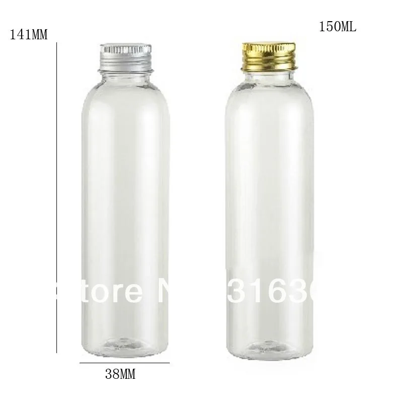 20x150 мл прозрачный флип Топ косметические бутылки ПЭТ 150 мл бесцветная ПЭТ бутылка с алюминиевой крышкой