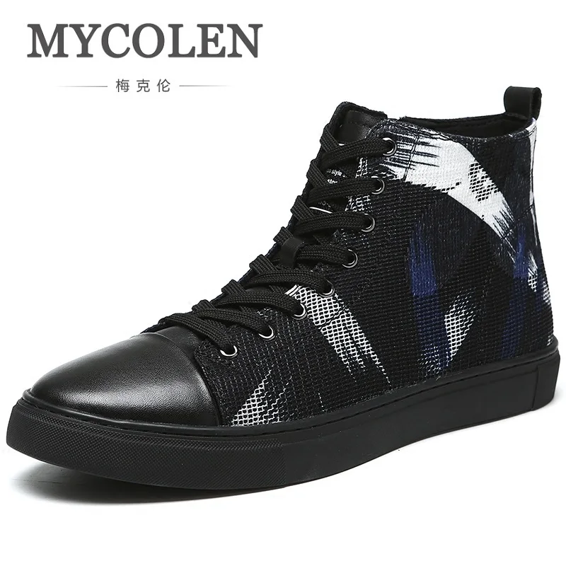 

MYCOLEN British New 2018 Spring/Autumn Men's Fashion Ankle Boots Men's Elegant Trend Boots Top Quality New Brand Shoes
