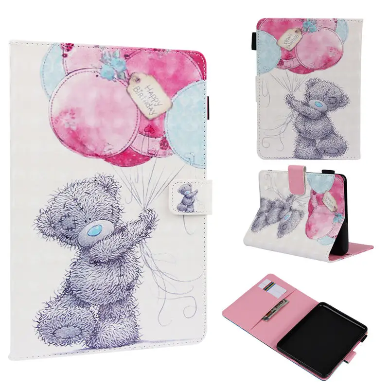 Чехол для Amazon All-new Kindle 10-го Поколения Smart Cover Funda Fashion 3D окрашенный силиконовый PU кожаный Капа оболочки кожи