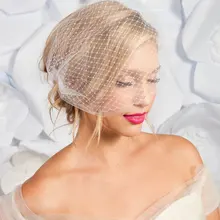 Белый, цвета Айвори простая Свадебная птичья клетка вуаль два Лайра Дешевые Свадебные вуали невесты птичья клетка вечерние аксессуары для волос veu