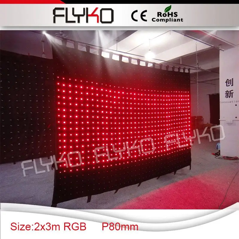 FLYKO P8 2*3 м волшебный цвет светодиодный видеоэкран на свадебные украшения