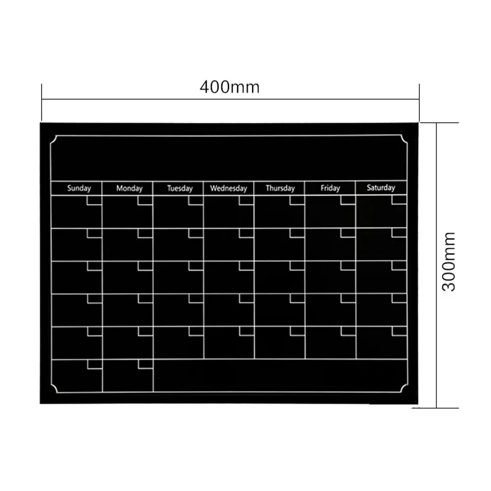 Наклейка на стену для меловой доски, водостойкая доска для классной доски, магнитный календарь, Настенная Наклейка для офиса