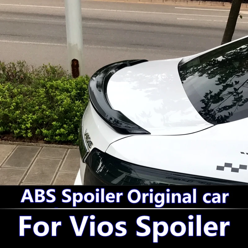 

For 2014-2017 Vios Spoiler High Quality ABS Material Car Rear Wing Primer Color Rear Spoiler for Toyota Yaris sedan spoiler