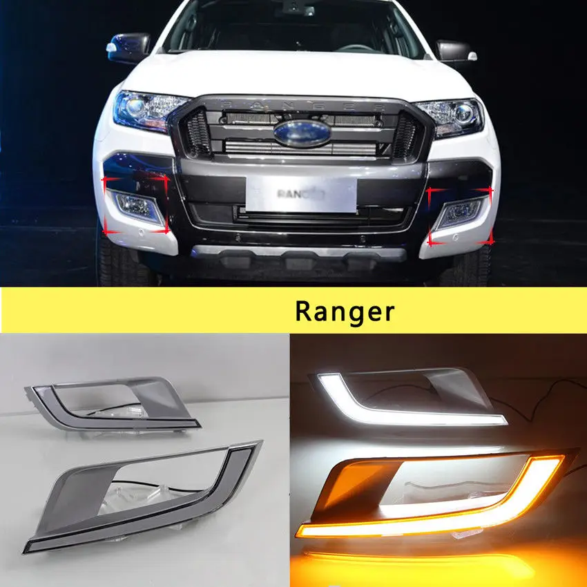 

LED DRL Day Time Running Turn Light For Ford Ranger Px2 Mk2 Wildtrak 2015 2015 2017