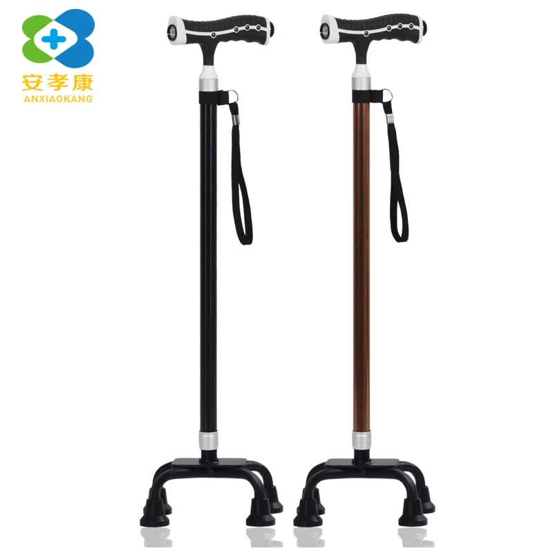 

ANXIAOKANG Safe Reliable Old Man Cane Lighted Telescopic T Handle Crutches Pole Walking and Hiking for Poles Walking for Elderly
