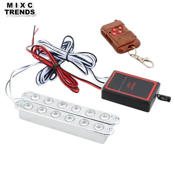 

MIXC TRENDS Wireless Remote controlled 2x6LED DRL Car Emergency Strobe Light 12V Auto Flashing Warning Daytime Running Lights