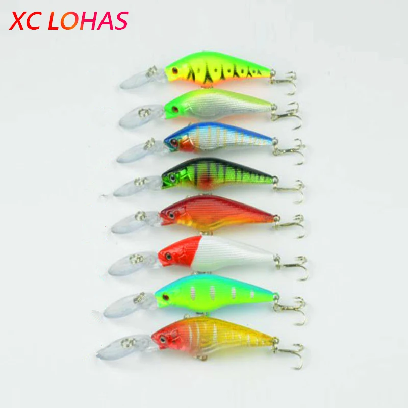 

9cm 6.6g Fishing Lure Pike Hard Plastic Baits 3D Fish Eye Artificial Swimbait Crankbait Lighted Color Fishing Lures MI030