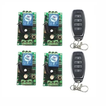 

DC 9V 12V 24V Wireless Remote Control Switch 315 433 MHz Module + 1CH 4 CH Button RF Remote Control For Light and Door