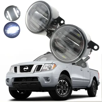 

For Nissan NAVARA D40 Frontier 2005-2015 2in1 18W LED Fog Lights White Cut-Line Lens DRL Daytime Running Lights Car-Styling