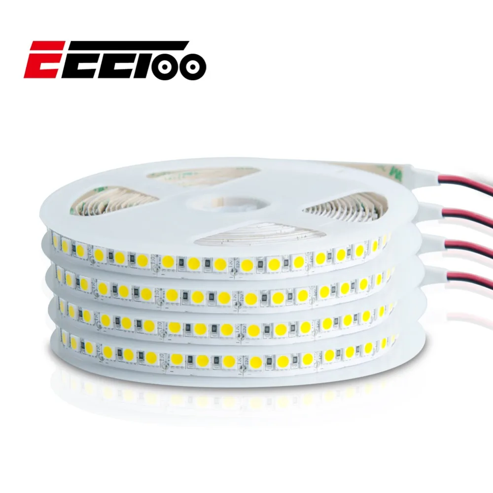 Светодиодная лента EeeToo сверхяркая SMD 5050 12 в пост. Тока 24 В 120 светодиодов/м IP33 IP65 IP67
