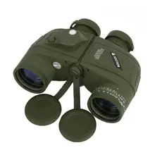 1 шт. multi покрытием Водонепроницаемый 10x50 морской Охота бинокль с дальномер Компасы область высокое качество телескопы с мешком