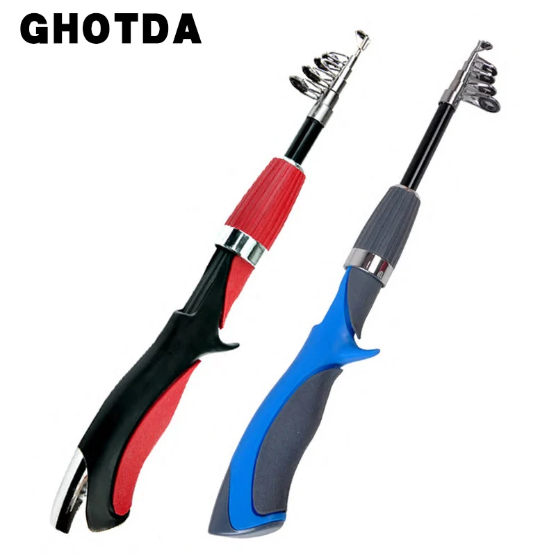 

Outdoor Winter Ice Fishing Rods Mini Telescoping Fishing Rod Hard 1.2M 1.4M