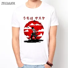 2019 נארוטו אוצ 'יהא סאסקה איטאצ' י T חולצה יפן סמוראי לוחם Harajuku בגדי שקיעה Streetwear T חולצה גברים החבר מתנה(China)