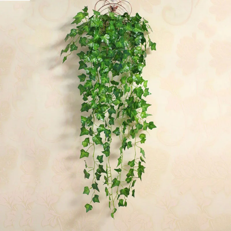 Искусственные растения для дома Свадебные украшения зеленое растение Плющ лист искусственный цветок пластиковая гирлянда лоза Искусственные цветы на стену - Цвет: A1