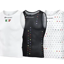 Обновленная новая Сверхлегкая итальянская сетчатая ткань базовый слой дорожный MTB Велосипедное нижнее белье быстросохнущее дышащее нижнее белье под жилет