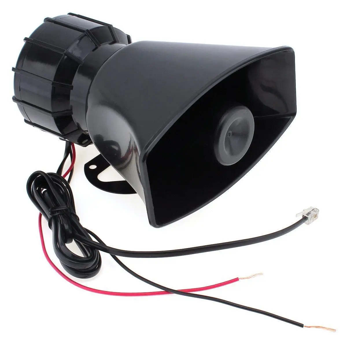 12V 7 Sound Tones Loud Car Warning Alarm Police Fire Siren Horn 100W Auto Speaker with Black Wireless Remote Controller dfdf