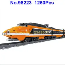 98223 1260 шт technic на батарейках Электрический небесно-скоростной поезд horizon express 3 фигурки строительный блок игрушка
